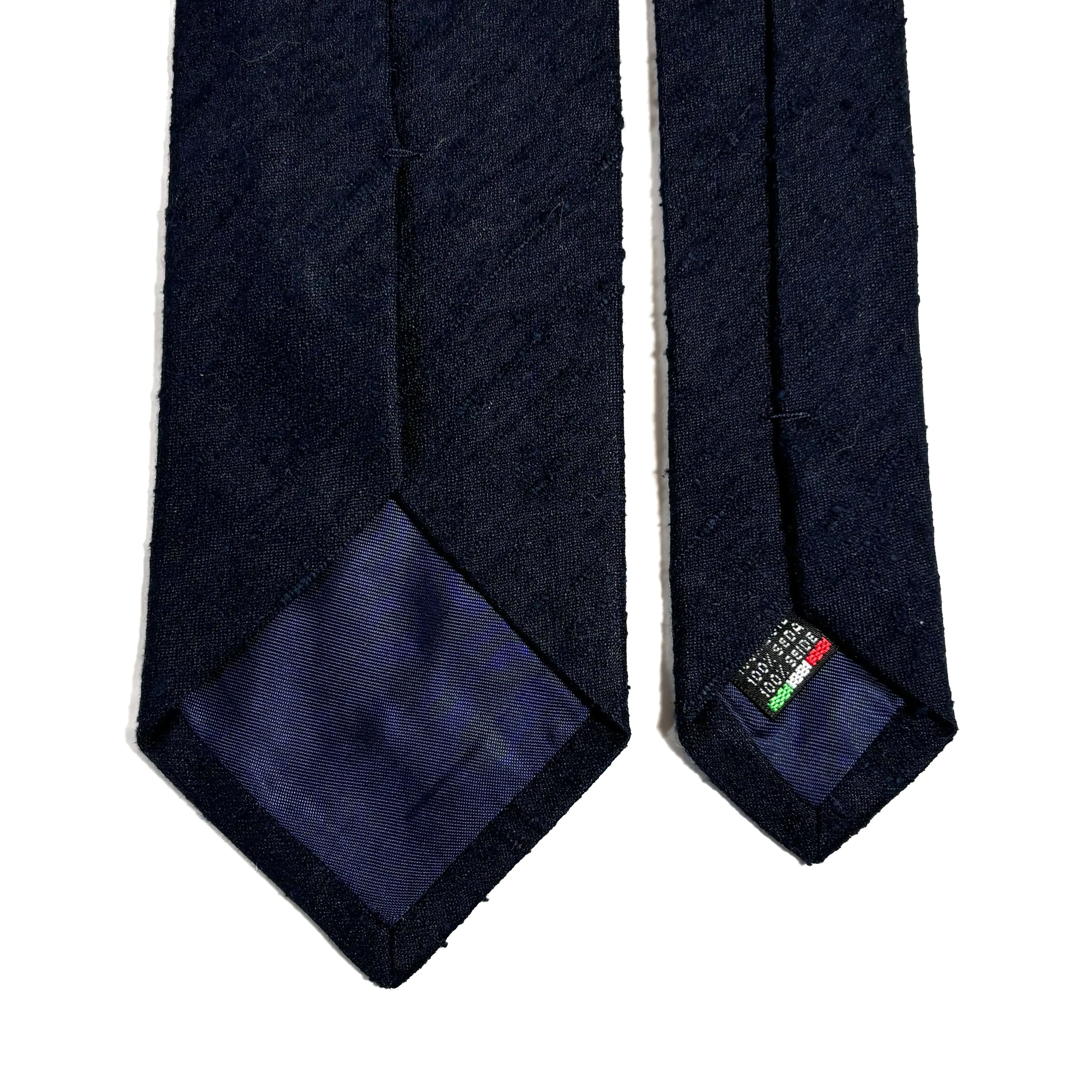 Navy Blue Silk Shantung Tie Potomac Tie Company