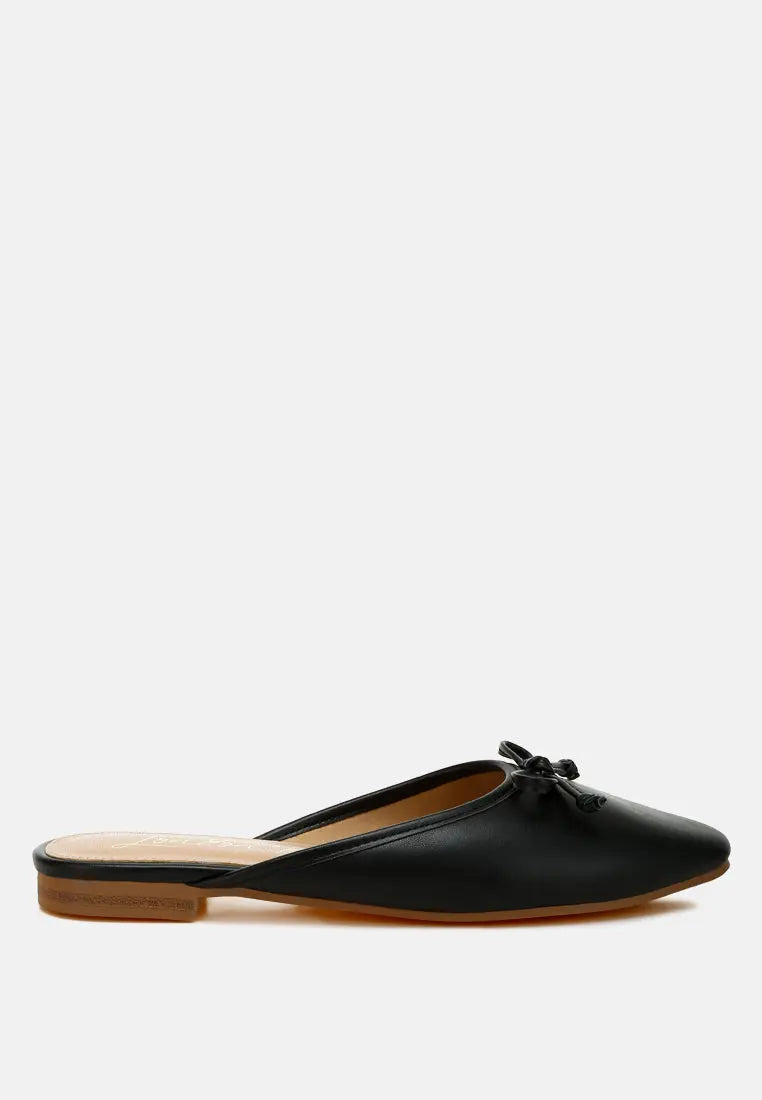 Eras Bow Slip-On Flat Mules London Rag