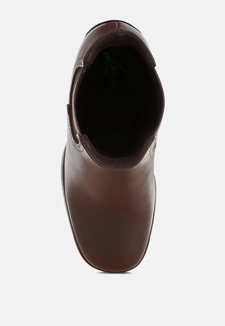 Scuala Faux Leather Chelsea Boots London Rag