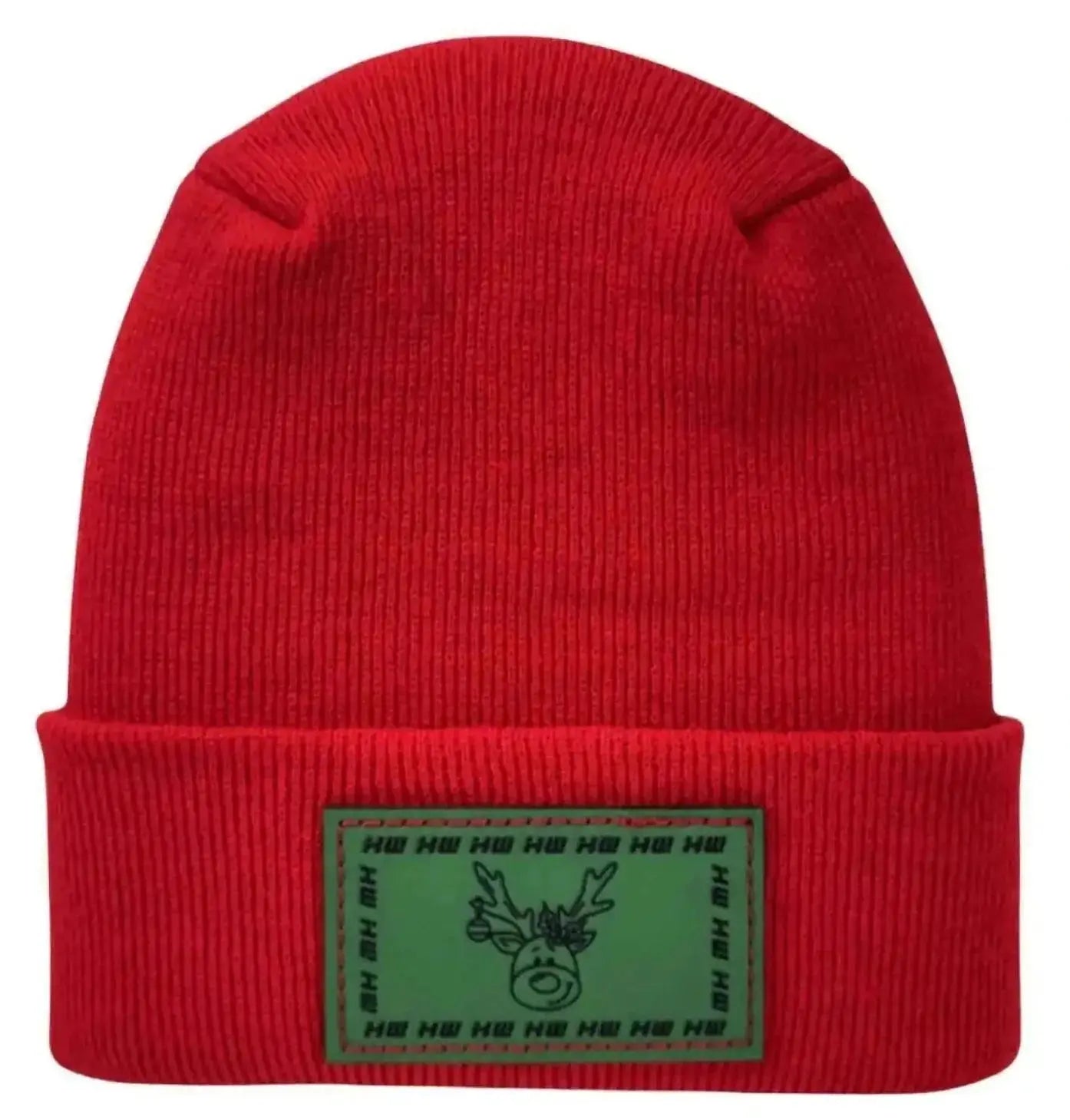 H Stitch Beanie, Reindeer Christmas Red Beanie Haakwear