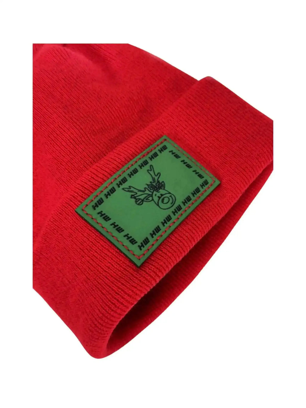 H Stitch Beanie, Reindeer Christmas Red Beanie Haakwear