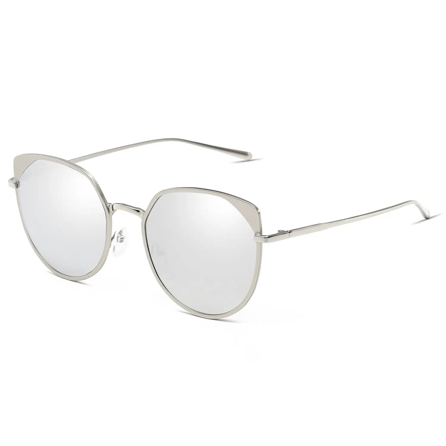 HERSHEY | Women's Flat Lens Metal Frame Cat Eye Sunglasses Cramilo Eyewear