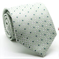 Mens Dads Classic Green Dot Pattern Business Casual Necktie & Hanky Set M-11 Ferrecci USA