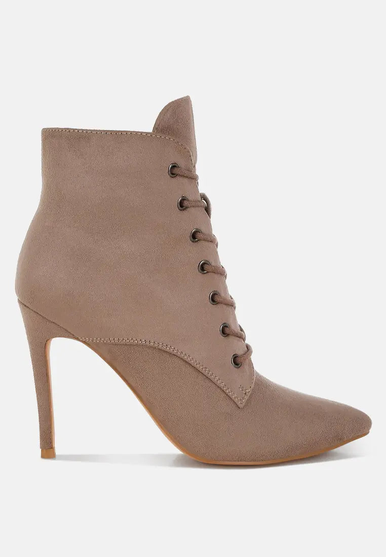 Nesta Stiletto Heel Lace Up Boots London Rag