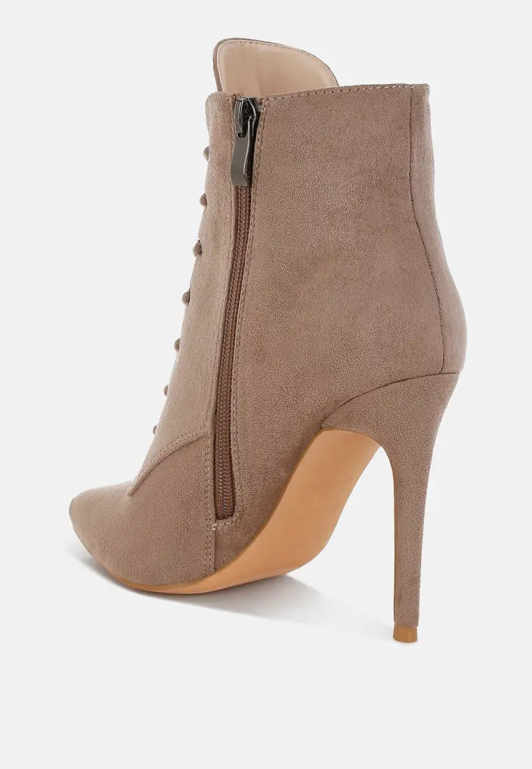 Nesta Stiletto Heel Lace Up Boots London Rag