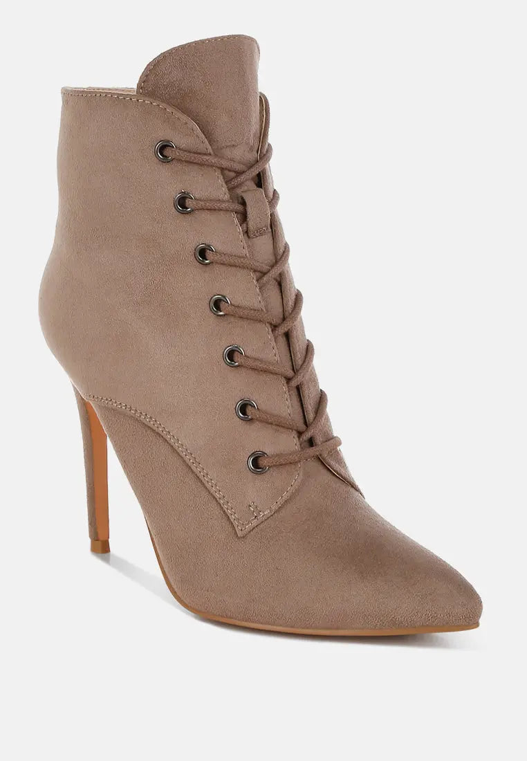 Nesta Stiletto Heel Lace Up Boots London Rag