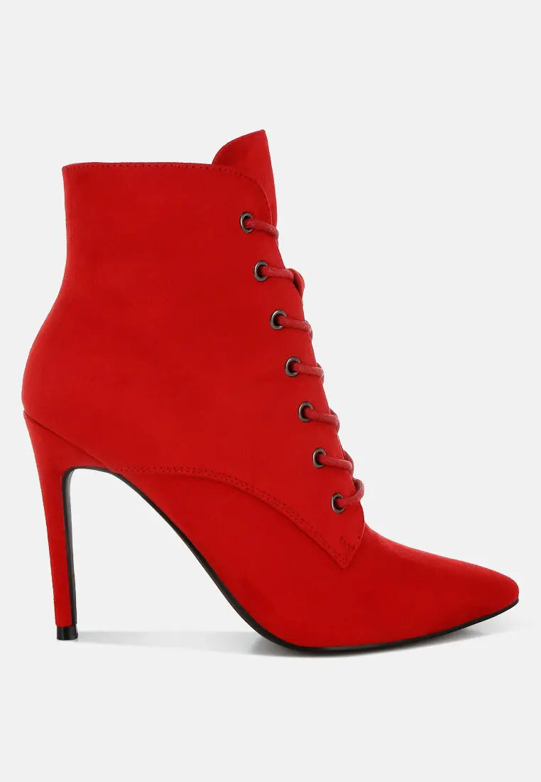 Nesta Stiletto Heel Lace Up Boots London Rag