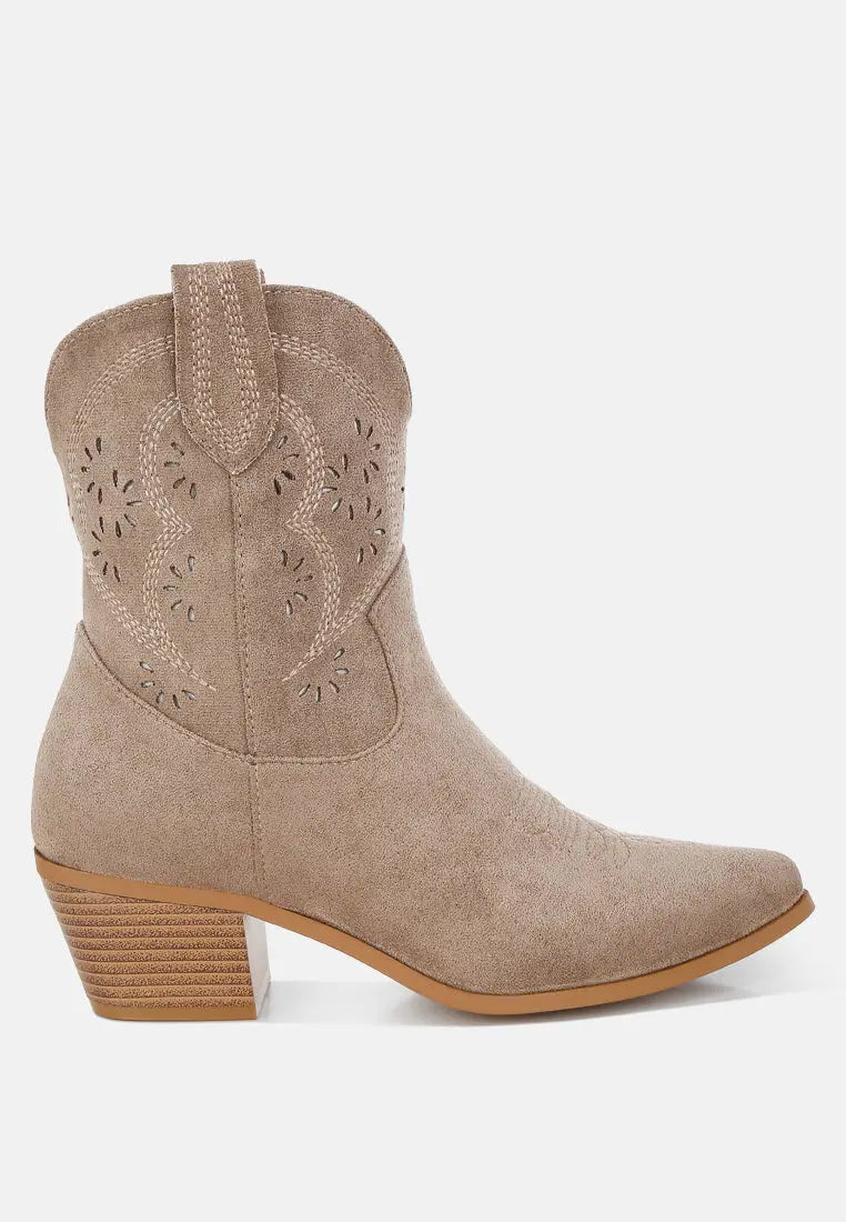 Nigel Cut Out Detail Cowboy Boots London Rag