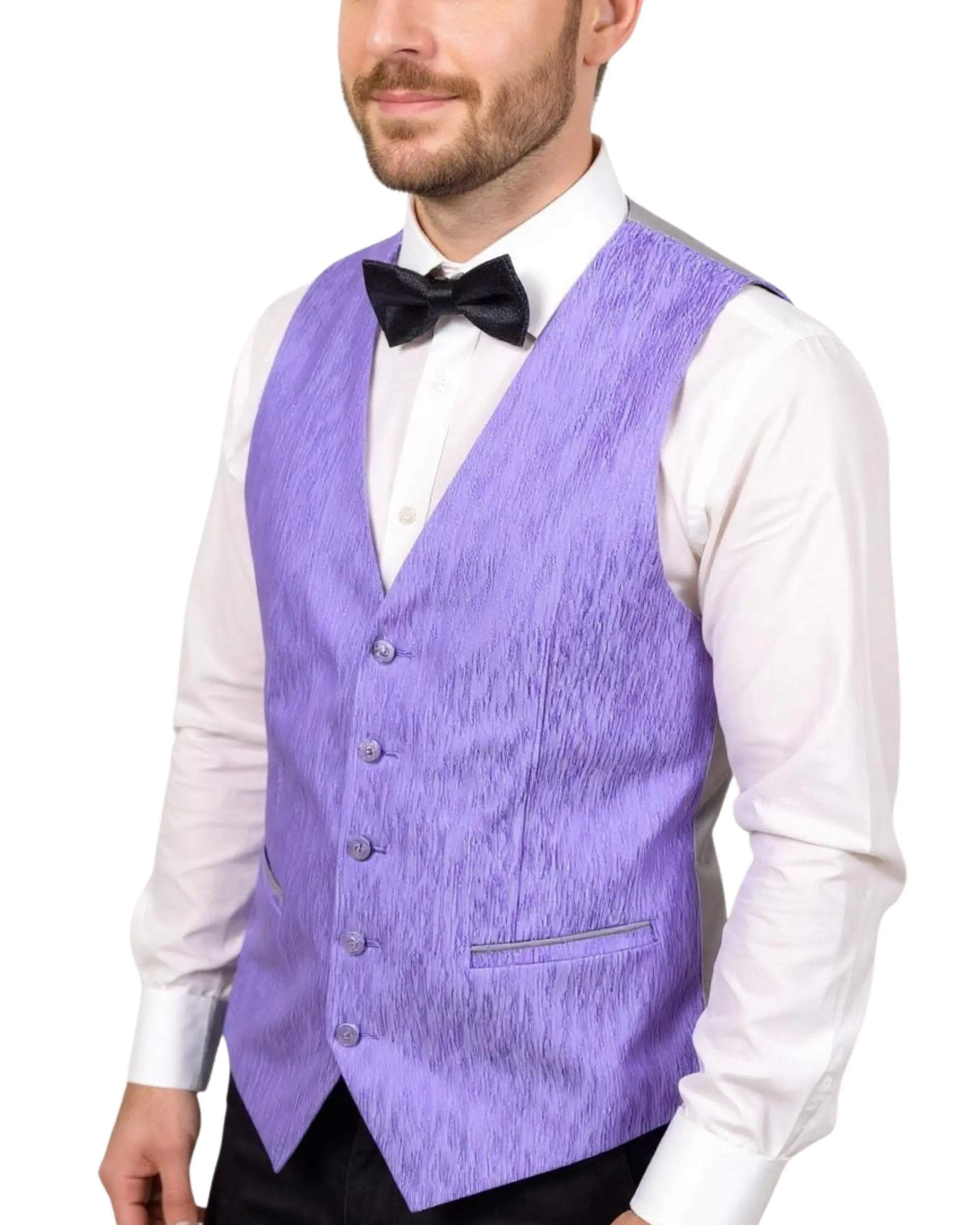 Ferrecci Mens PV200 - Purple with Black Back Adjustable Vest Set FHYINC