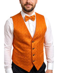 Ferrecci Mens PV250 - Orange with Black Back Adjustable Vest Set-0
