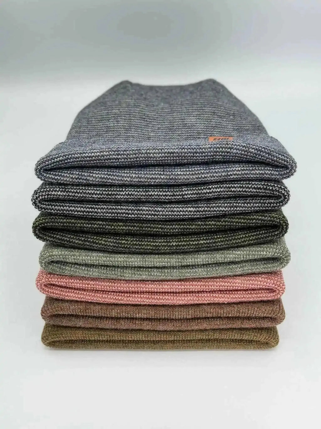 Patented H Stitch Fusion Cuffed Beanie, Burgundy and Pink Haakwear