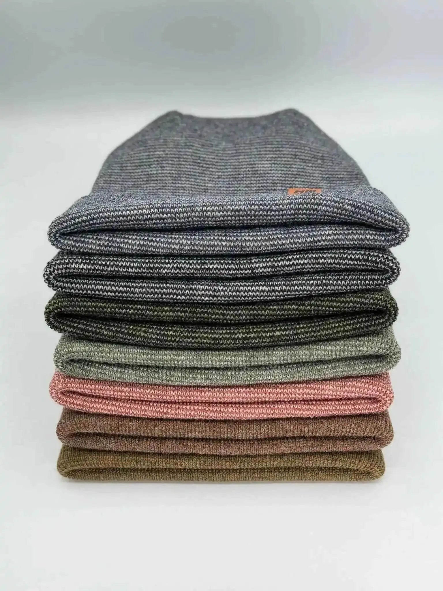 Patented H Stitch Fusion Cuffed Beanie, Burgundy and Pink Haakwear