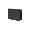 RB12003A | Men's folded wallet in genuine full-grain leather, with light grain. Black color. RFID protection. Size when closed: 12.5 x 9.5 x 2 cm. Packaging: gift box bottom/cover