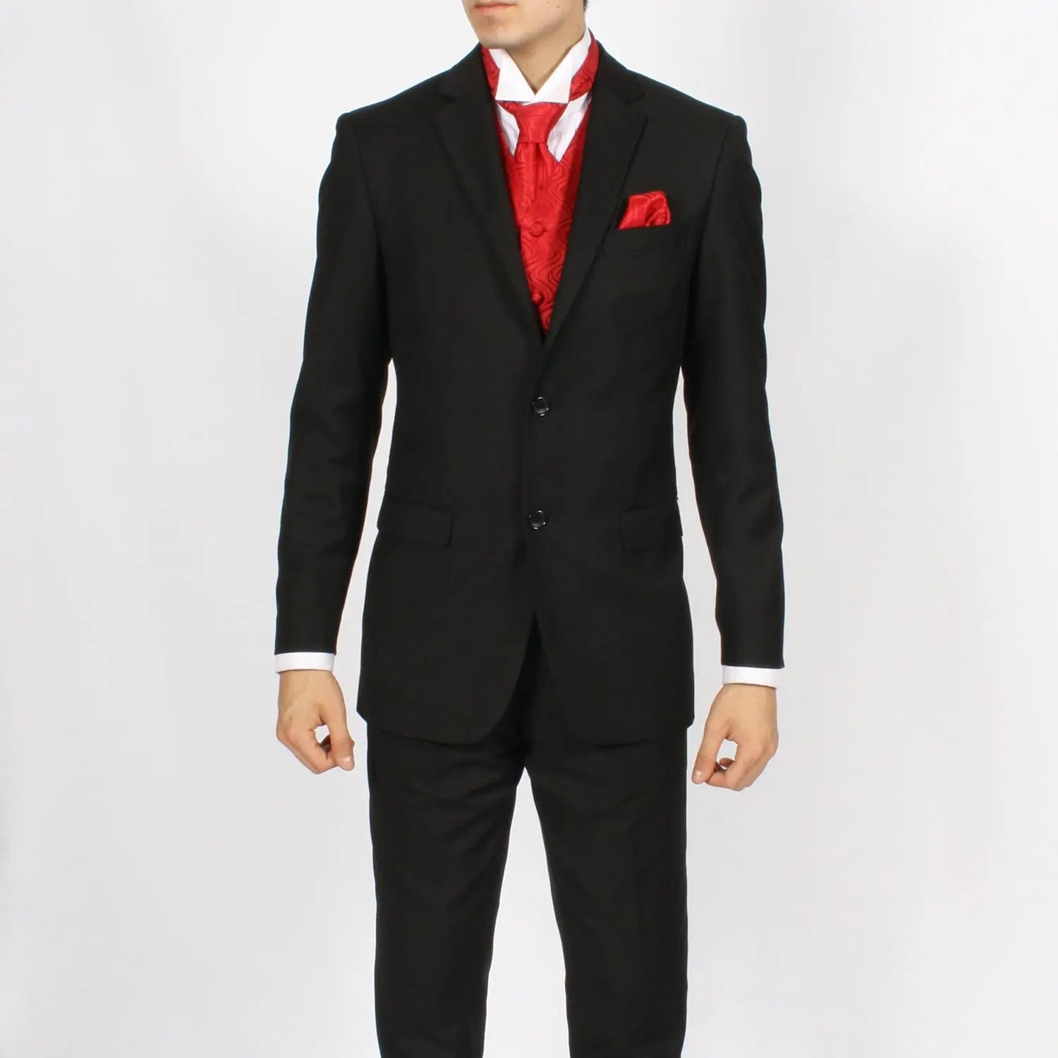 Ferrecci Mens PV150 - Red with Black Back Adjustable Vest Set FERRECCI