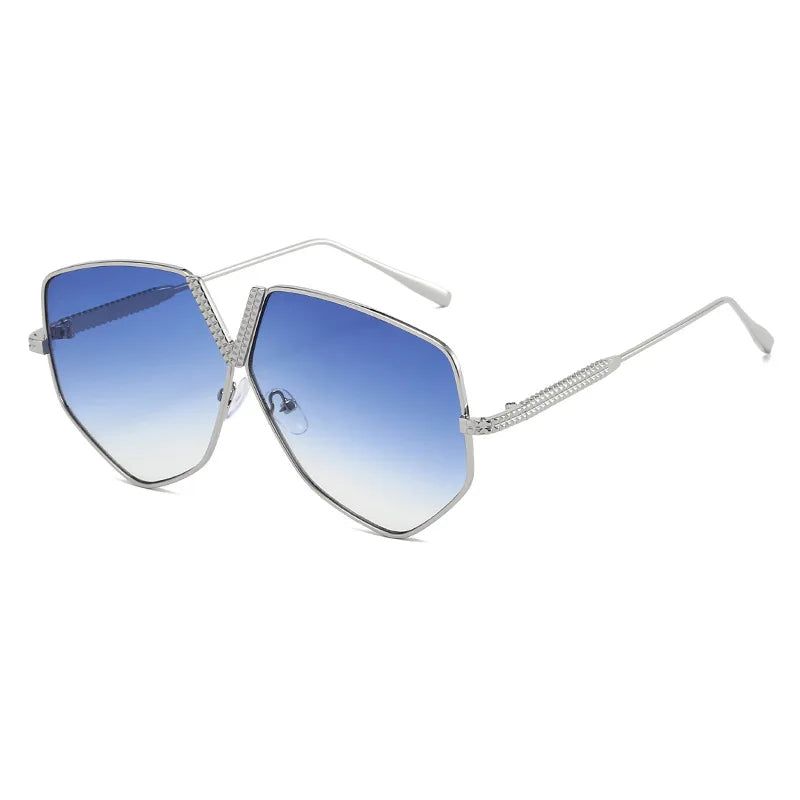 Radiant Gold Geometric Sunglasses