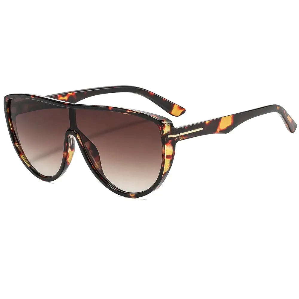 Fearless Gradient Oversized Sunglasses Boho Brown