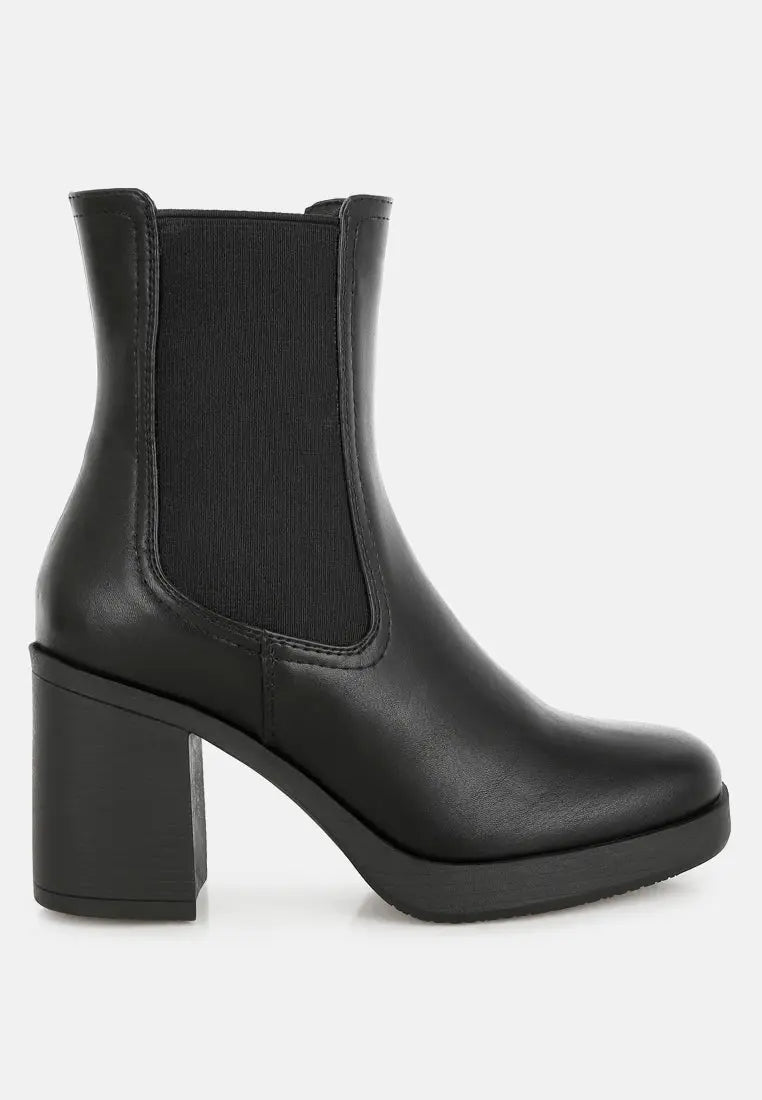 Scuala Faux Leather Chelsea Boots London Rag