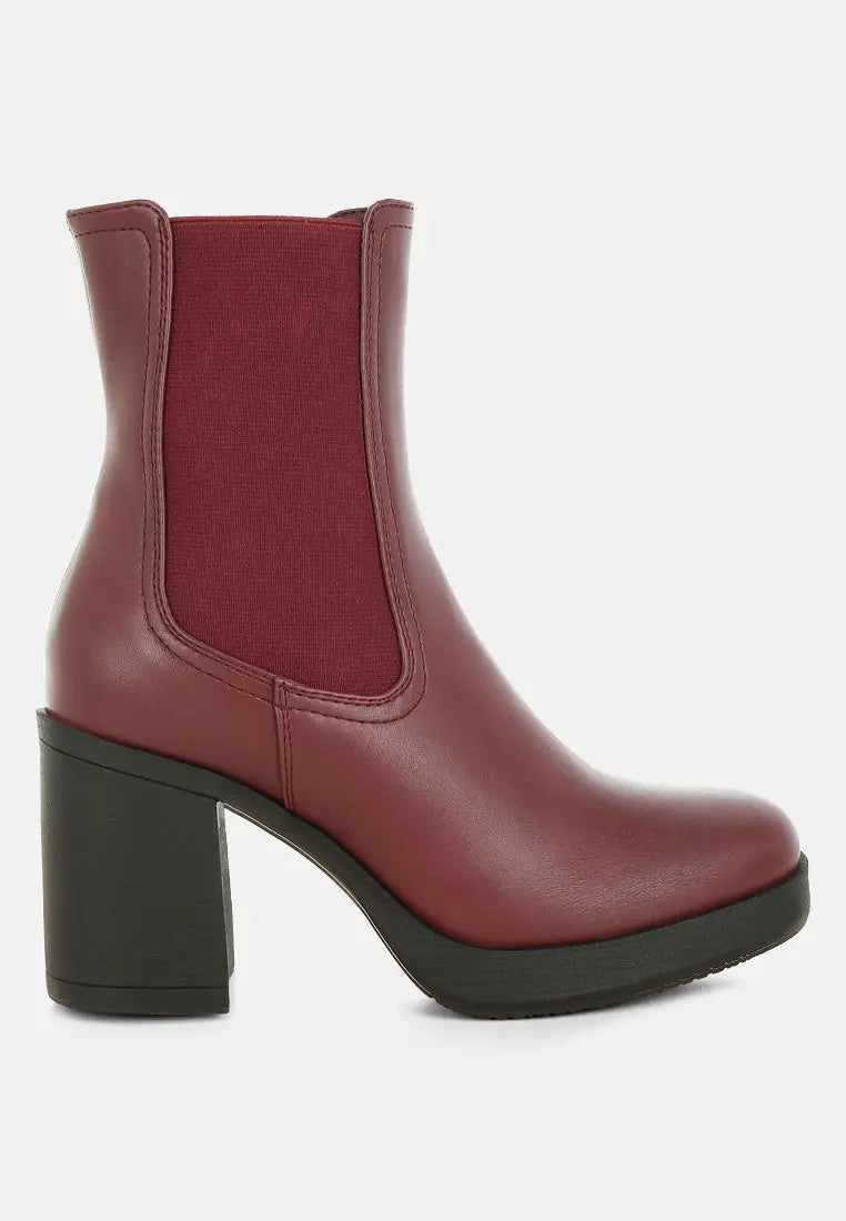 Scuala Faux Leather Chelsea Boots London Rag