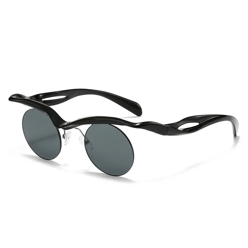 Daring Rimless Round Sunglasses