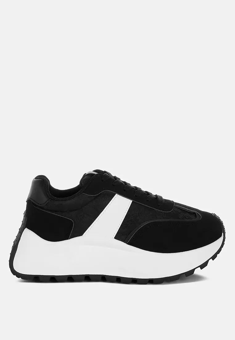 Squeaker Chunky Anti-Skid Lace-Up Sneakers London Rag