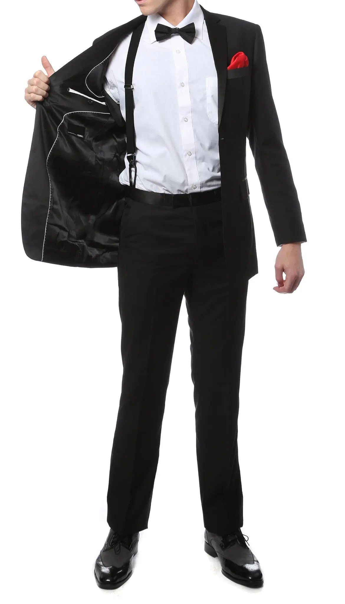 TX2000 2pc Black Slim Fit Notch Lapel Tuxedo Shopify