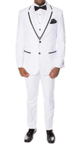 Celio White & Black 3 piece Slim Fit Tuxedo Ferrecci