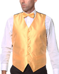 Ferrecci Mens PV450 - Gold with Black Back Adjustable Textured Vest Set FHYINC