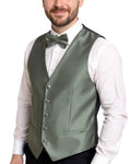Ferrecci Mens PV450 - Sage with Black Back Adjustable Textured Vest Set FHYINC