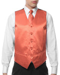 Ferrecci Mens PV600 - Peach with Black Back Adjustable Vest Set-0