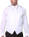 Ferrecci Mens PV600 - White with White Back Adjustable Vest Set-0
