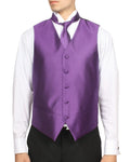 Ferrecci Mens PV300 - Purple with Black Back Adjustable Diamond Vest Set FHYINC