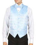 Ferrecci Mens PV150 - Sky Blue with White Back Adjustable Vest Set FERRECCI