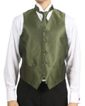 Ferrecci Mens PV300 - Olive with Black Back Adjustable Diamond Vest Set FHYINC