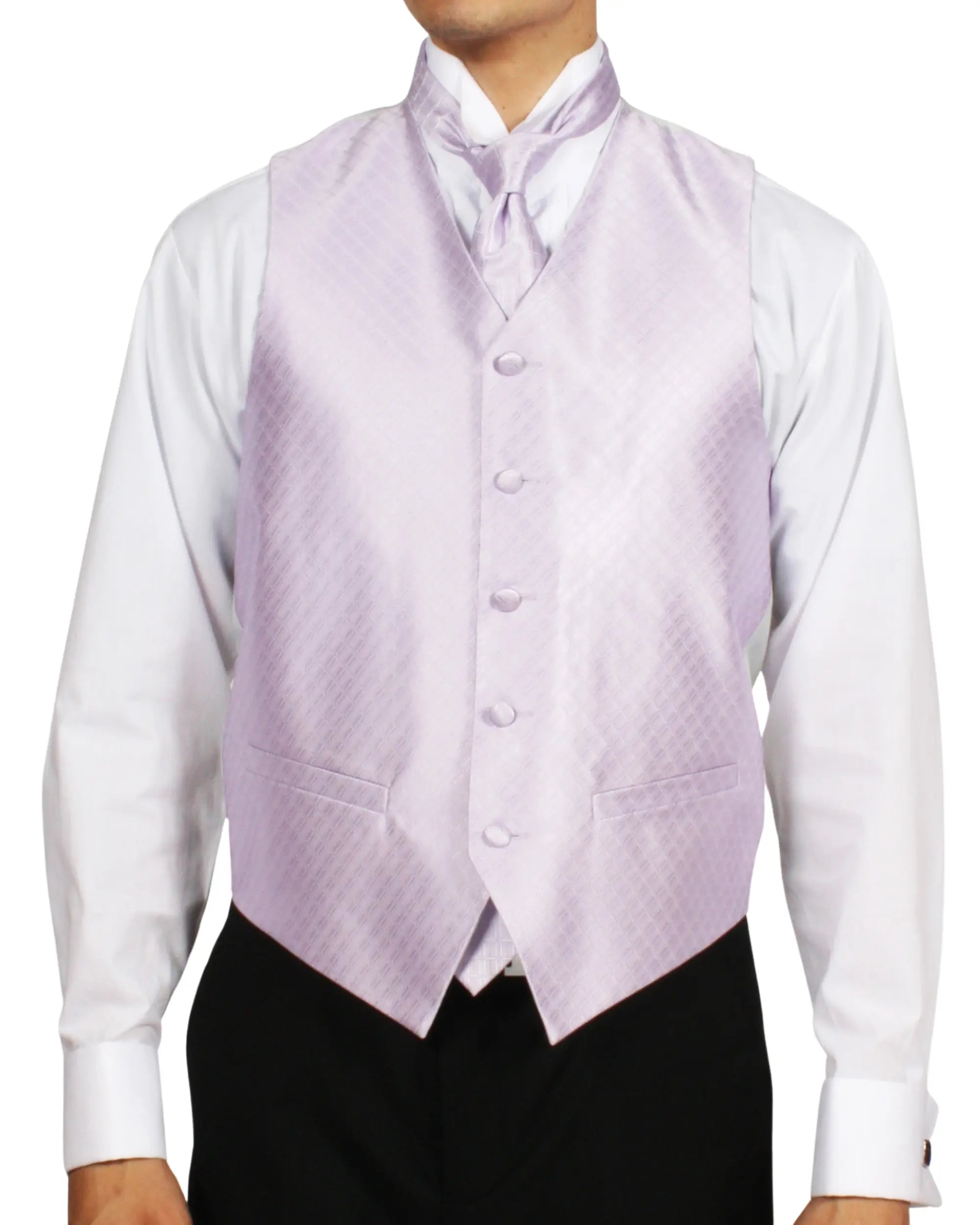 Ferrecci Mens PV300 - Jasmin with Black Back Adjustable Diamond Vest Set FHYINC