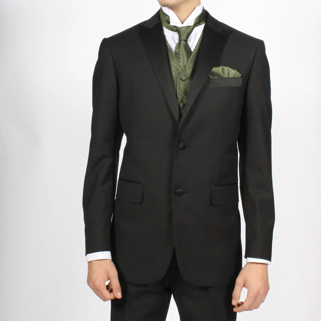 Ferrecci Mens PV300 - Olive with Black Back Adjustable Diamond Vest Set FHYINC