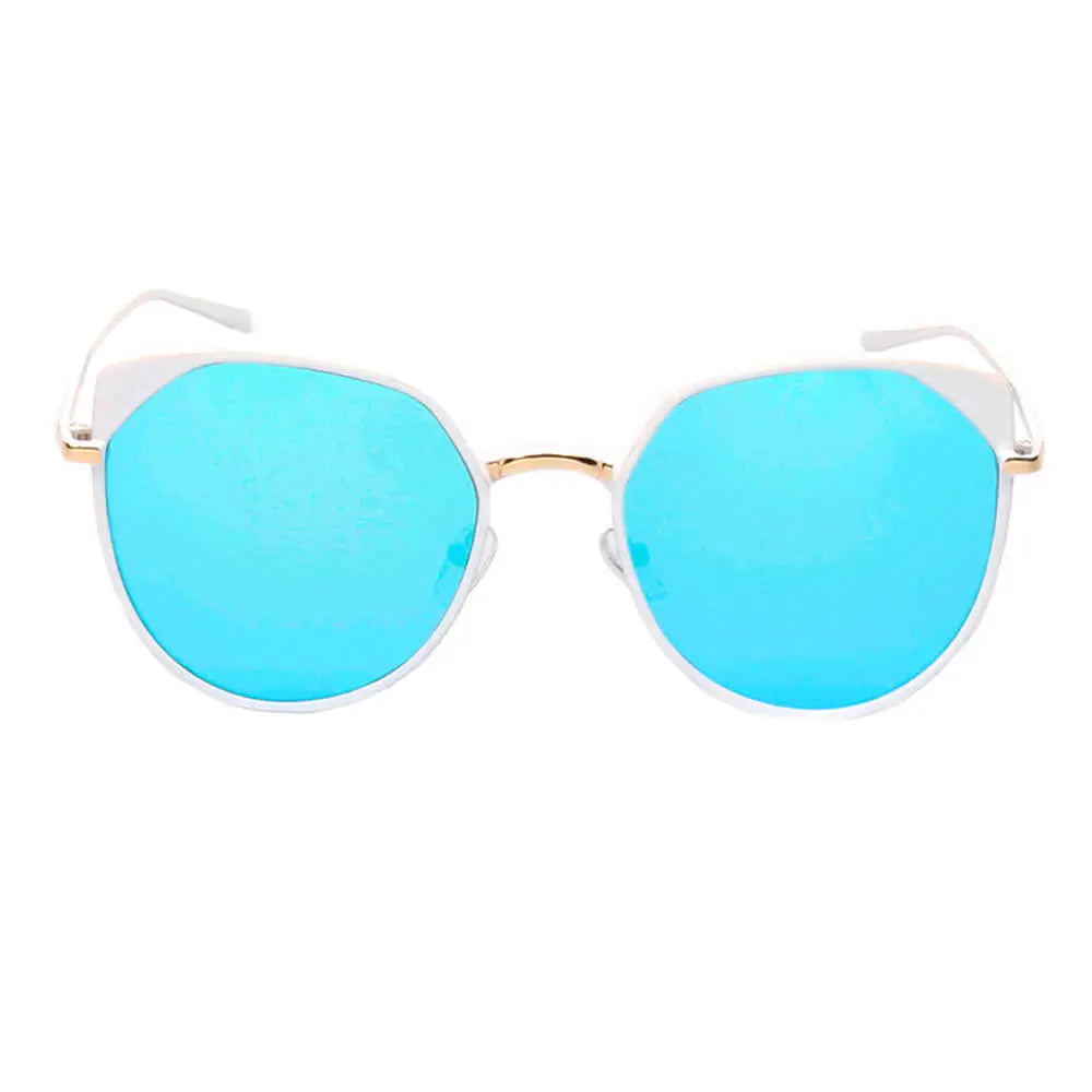 HERSHEY | Women's Flat Lens Metal Frame Cat Eye Sunglasses Cramilo Eyewear