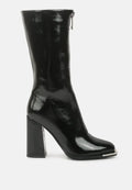 Year Round High Heeled Calf Boots London Rag