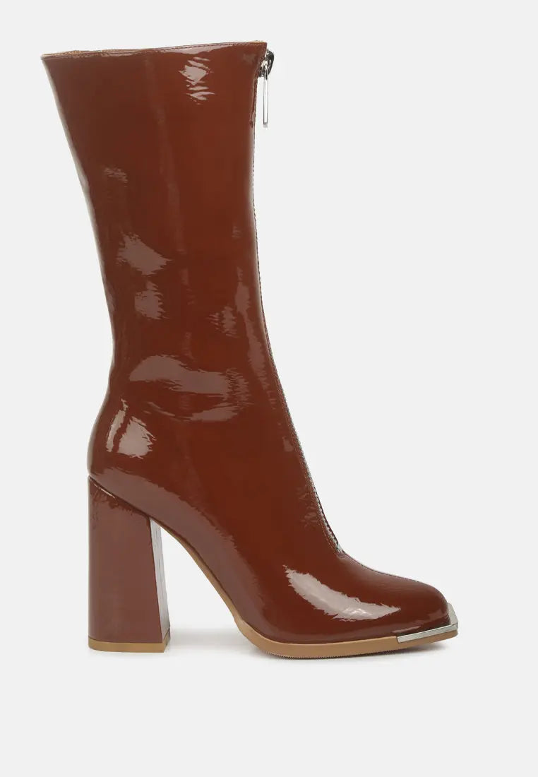 Year Round High Heeled Calf Boots London Rag