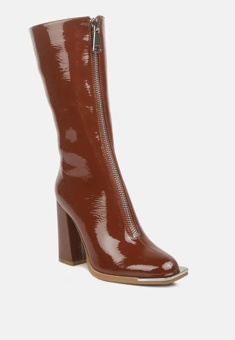 Year Round High Heeled Calf Boots London Rag