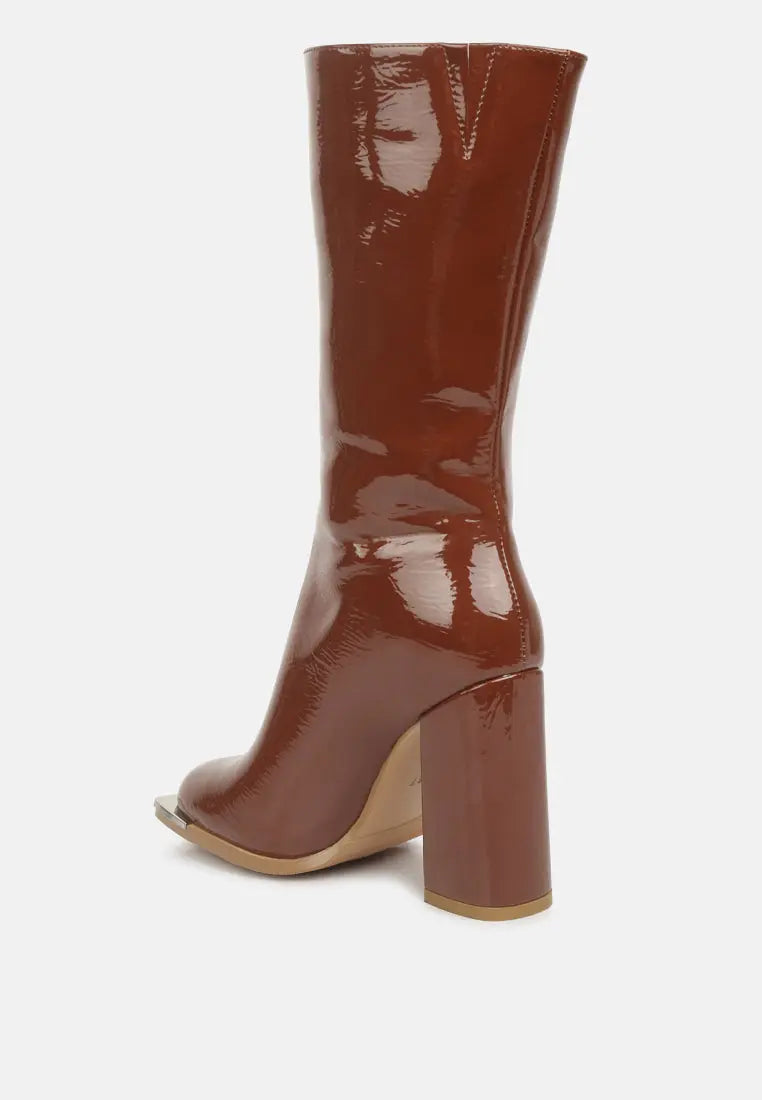 Year Round High Heeled Calf Boots London Rag