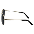 ACE - Polarized Metal Round Aviator Sunglasses Silver Smoke Morspecs