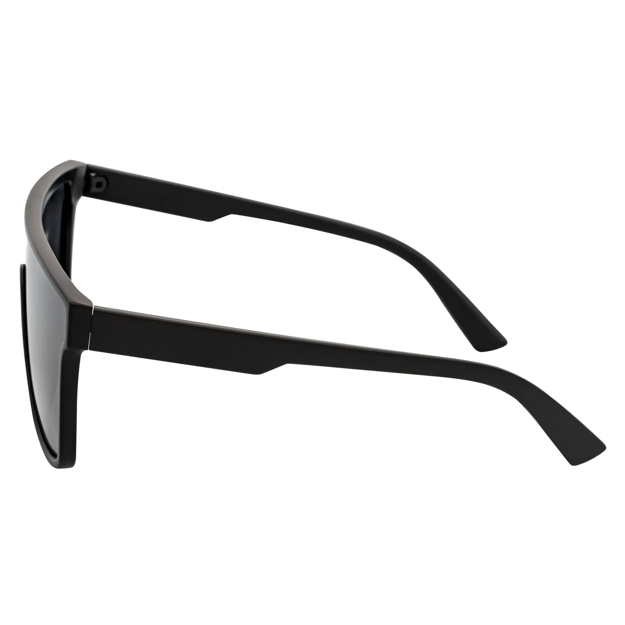 AEON - Square Flat Top Shield Polarized Sunglasses Mono  Black Smoke Morspecs