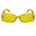 ASHER - Small Rectangle Sunglasses Clear Yellow Morspecs