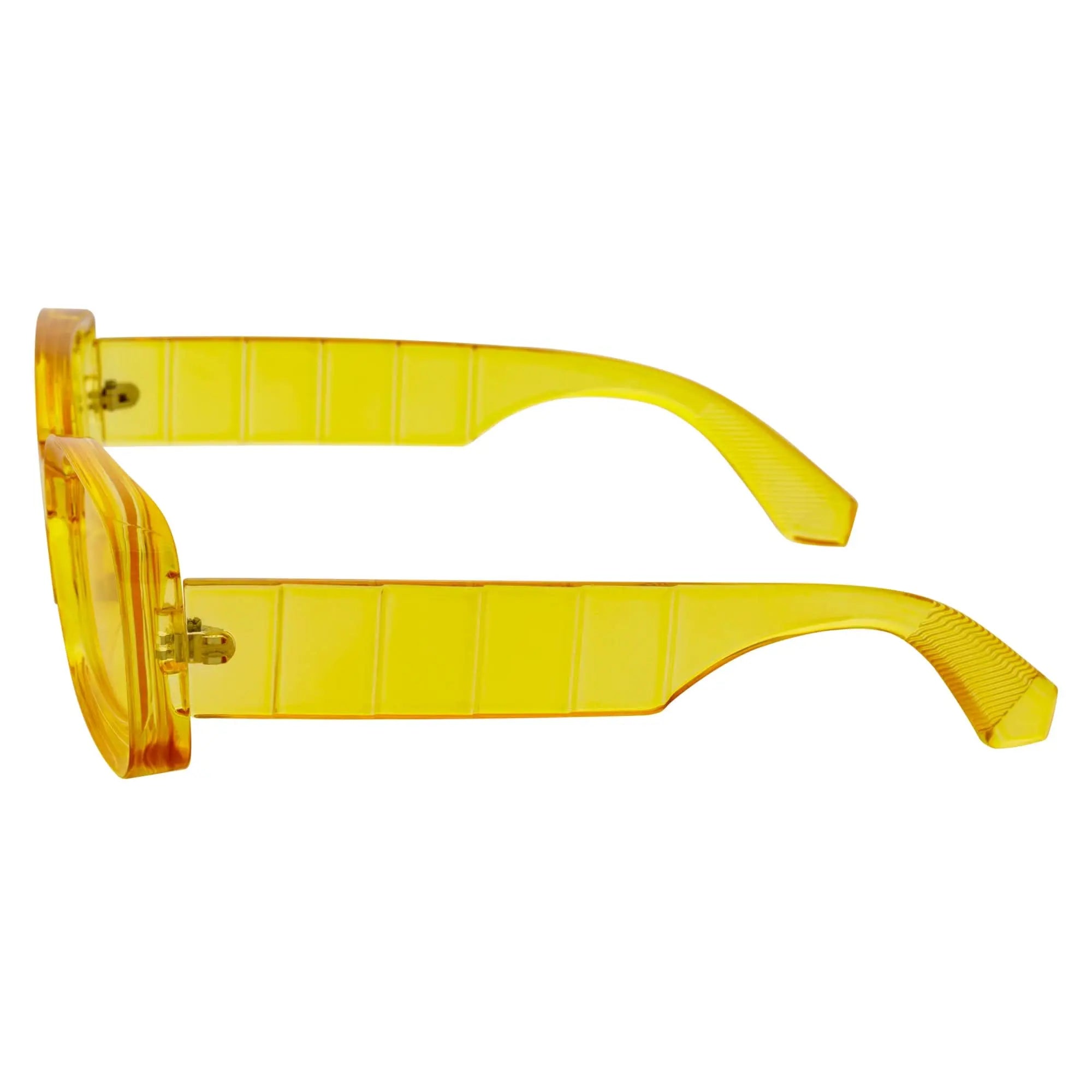 ASHER - Small Rectangle Sunglasses Clear Yellow Morspecs