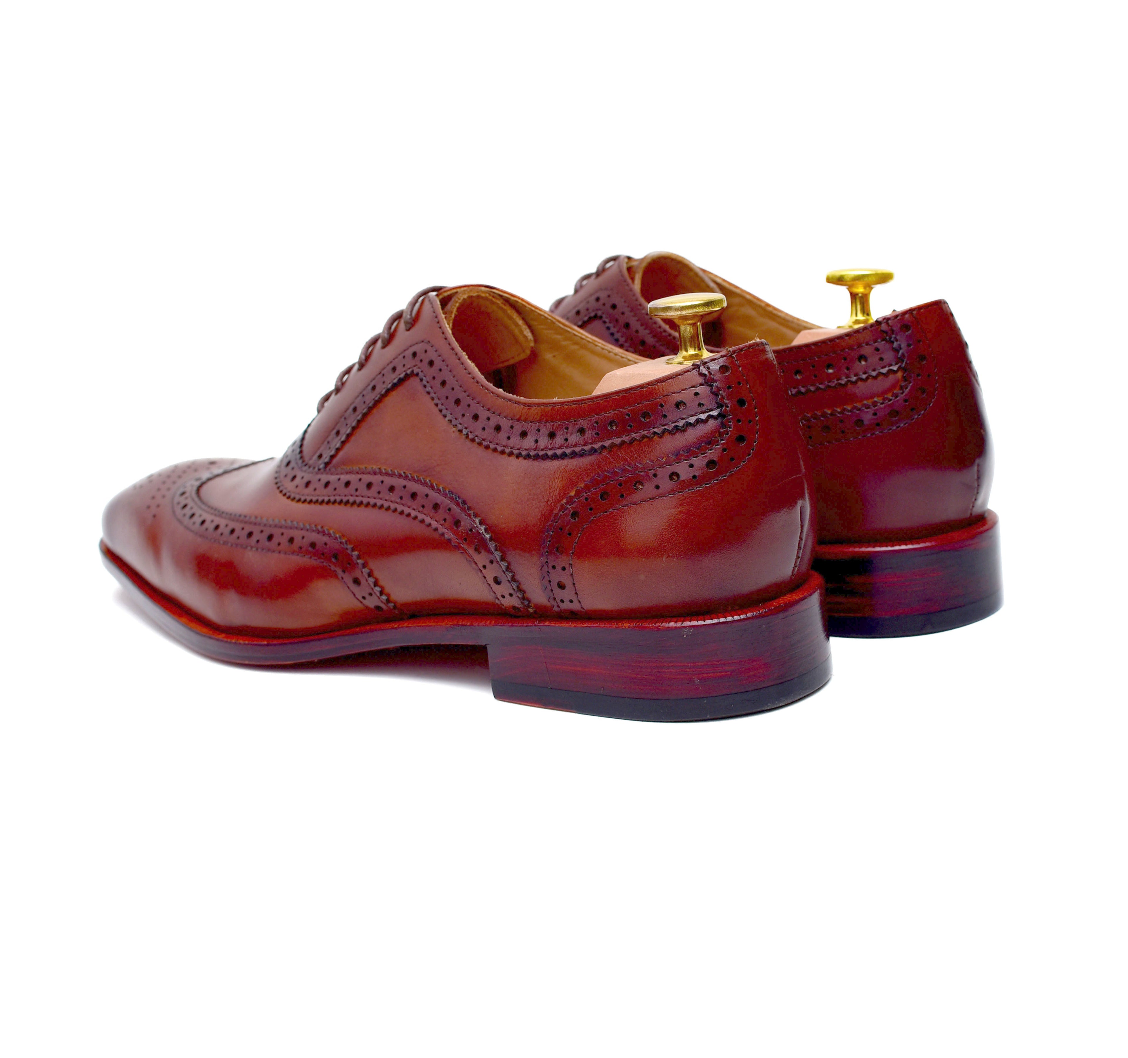 Lincoln - Brown Leather Wingtip Oxfords