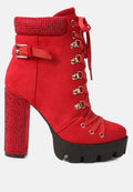 Birch Block Heeled Ankle Boots London Rag