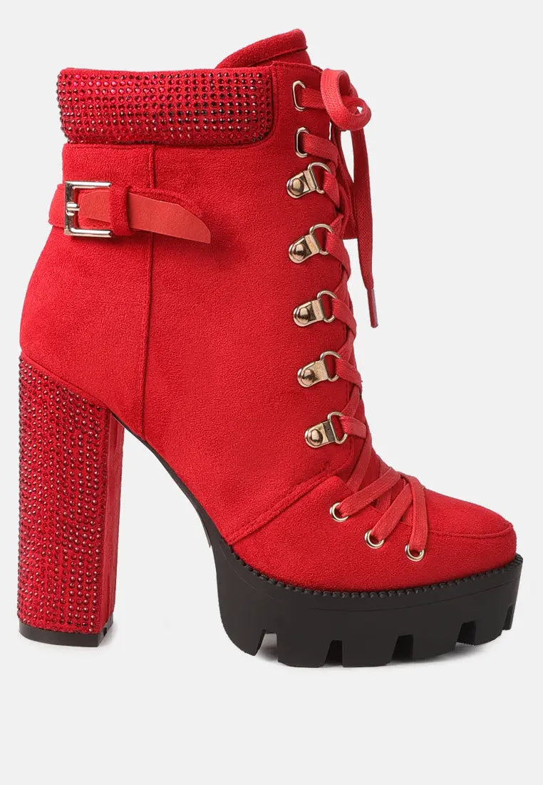 Birch Block Heeled Ankle Boots London Rag