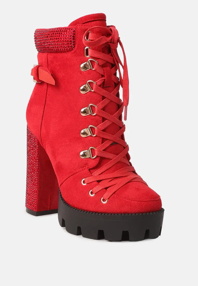 Birch Block Heeled Ankle Boots London Rag