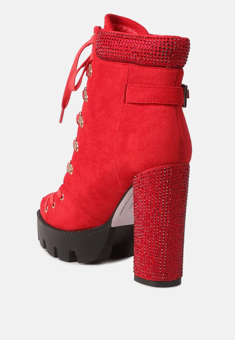 Birch Block Heeled Ankle Boots London Rag