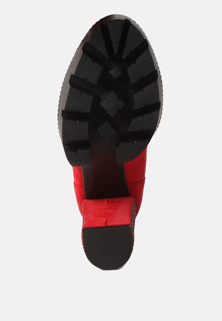 Birch Block Heeled Ankle Boots London Rag